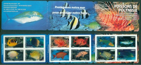 French-Polynesia-2009-Marine Life, Fish P&S booklet