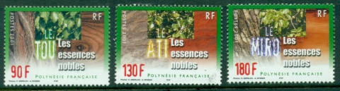 French-Polynesia-2001-Hardwood-Trees-MUH