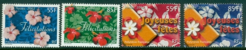 French-Polynesia-2002-Happy-Holidays-Flowers-MUH