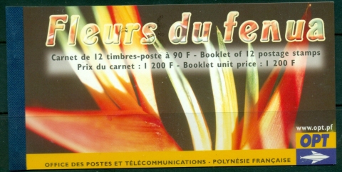 French-Polynesia-2004-Flowers-booklet-2-panes-MUH