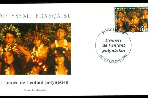 French-Polynesia-2001-Year of the Polynesian Child FDC