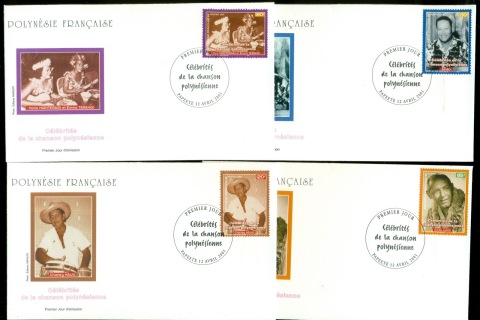 French-Polynesia-2001-Polynesian Singers 4xFDC