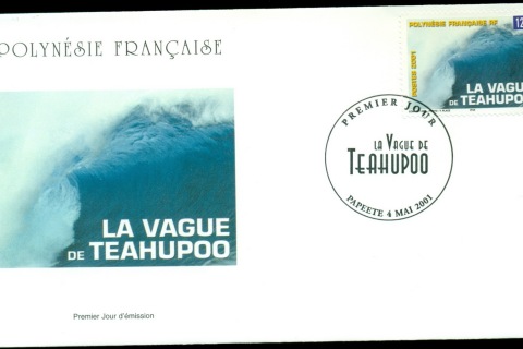 French-Polynesia-2001-Surfing Waves of Teahupoo FDC