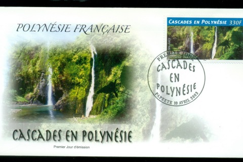 French-Polynesia-2003-Waterfalls FDC