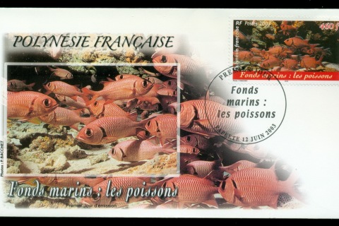 French-Polynesia-2003-Marine Life, Fish FDC