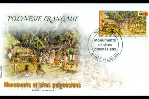 French-Polynesia-2004-Arahurahu Marae FDC