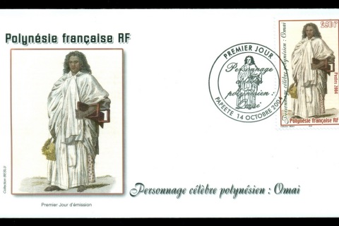 French-Polynesia-2004-Omai, Polynesian Capt. Cook brought to England FDC