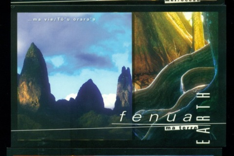 French-Polynesia-2007-Earth, Sea & Fire 3x Pre Stamped Postcards