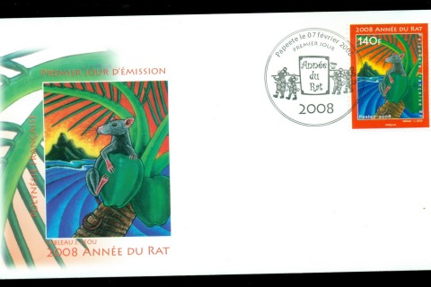 French-Polynesia-2008-New year of the Rat FDC