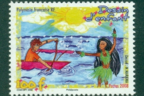 French-Polynesia-2008-Childrens Stamp design Winner