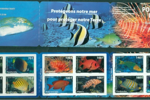 French-Polynesia-2009-Marine Life, Fish P&S booklet