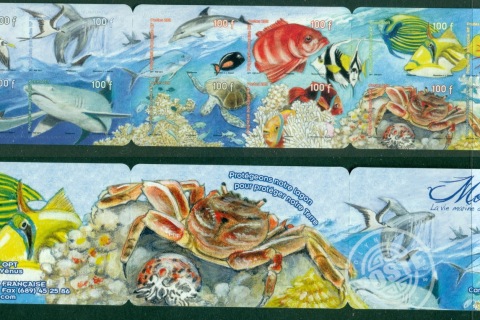 French-Polynesia-2011-Marine Birds & sealife P&S booklet