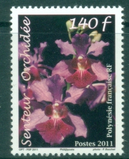 French-Polynesia-2011-Scented-Orchid-Flower-MUH