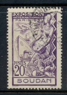 French Sudan 1937 Paris International Exposition 20c