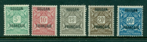 French-Sudan-1921-Postage-Dues-to-30c-MLH