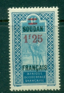 French-Sudan-1925-27-Pictorials-Surch-1-25f-on-1f-MLH