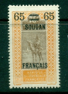 French-Sudan-1925-27-Pictorials-Surch-65c-on-75c-MLH