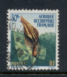 French West Africa 1958 Flowers 30f