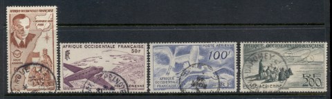 French West Africa 1947 Airmail Pictorials, Bird, Plane