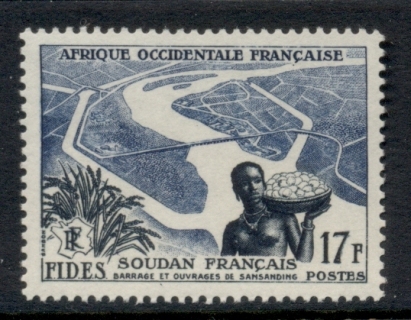 French West Africa 1956 FIDES 17f Woman & Niger River