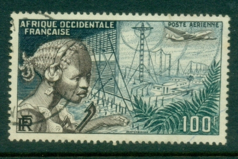 French West Africa 1954 Radiophone Exchange 100f