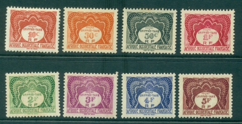 French West Africa 1947 Postage Dues to 5fr