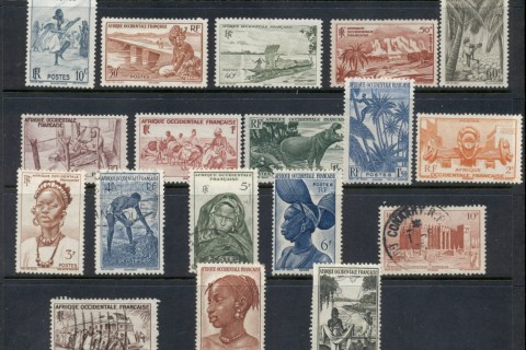 French West Africa 1947 Pictorials Asst