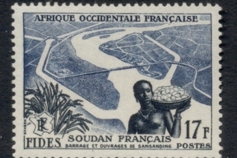 French West Africa 1956 FIDES 17f Woman & Niger River