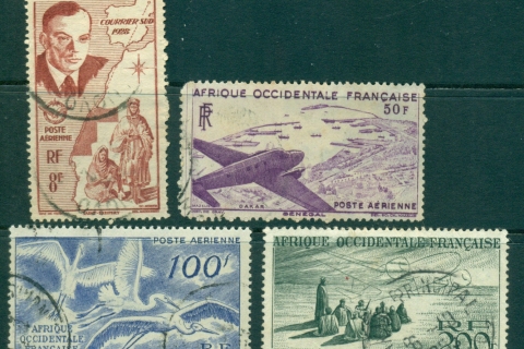 French West Africa 1947 Air mail, Birds, Plane