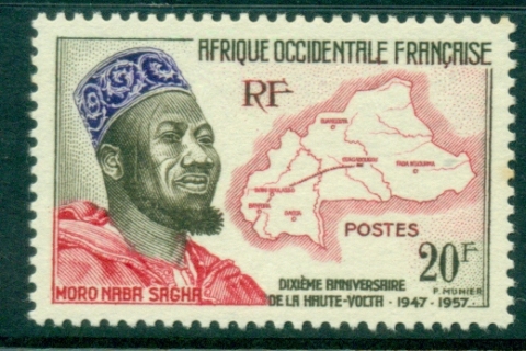 French West Africa 1958 Upper Volta territory