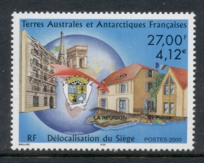 French-Antarctic-Territory-2001-Relocation-of-Headquarters-to-Reunion-Is-MUH