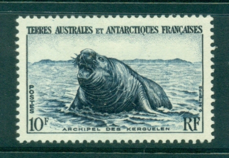 French-Antarctic-Territory-1956-10fr-Elephant-Seal-MLH-lot38660