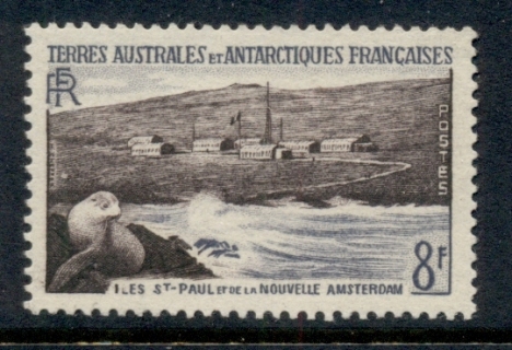 French-Antarctic-Territory-1956-New-Amsterdam-8f-MLH