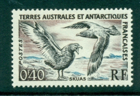 French-Antarctic-Territory-1959-40c-Skua-Bird-MLH-lot38656