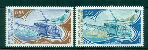 French-Antarctic-Territory-1981-Alouette-II-helicopter-MUH-lot56602