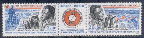 French-Antarctic-Territory-1995-Polar-Explorers-pr-label-MUH