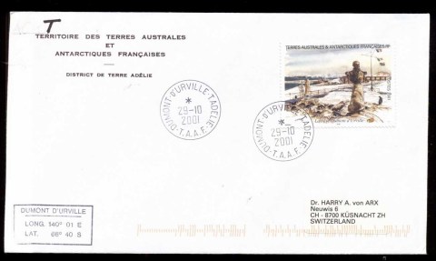 French-Antarctic-Territory-2001-Base-at-DUrville-cover