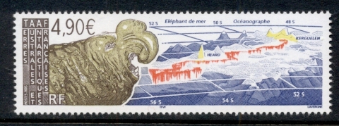 French-Antarctic-Territory-2005-Elephant-Seal-MUH