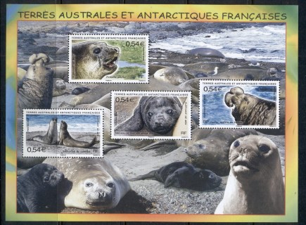 French-Antarctic-Territory-2008-Elephant-Seals-MS-MUH