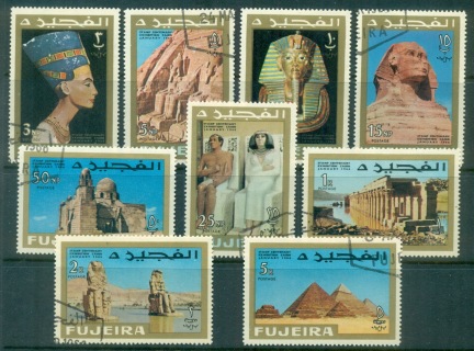 Fujeira-1966-Mi49-57-International-Stamp-Ex-Cairo-CTO