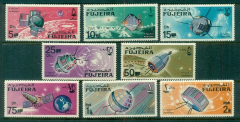 Fujeira-1967-Mi149-156-Space-Research-Opt-with-New-Currency-MLH