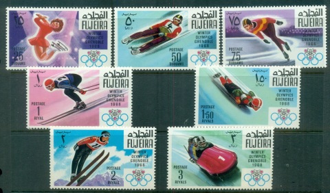 Fujeira-1968-Mi214-220-Winter-Olympics-Grenoble-MUH-2