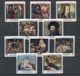 Fujeira-1968-Mi224-233-Paintings-MUH