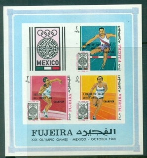 Fujeira-1968-MiMSE9B-Summer-Olympics-Mexico-Opt-Gold-Medal-Winners-MS-IMPERF-MLH