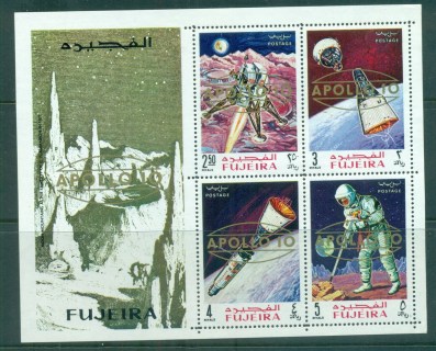 Fujeira-1969-Apollo-11-Moon-Landing-Gold-Opt-Apollo-11-MS-MUH-lot84397