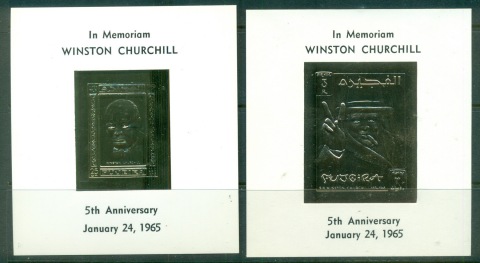 Fujeira-1970-Mi-Winston-Churchill-5th-Death-Anniversary-Gold-embossed