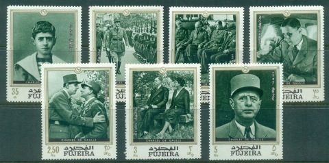 Fujeira-1970-Mi424-430-Charles-de-Gaulle-MLH