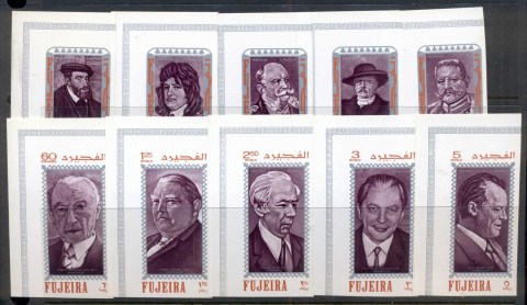 Fujeira-1970-Mi495-504B-Personalities-from-German-History-IMPERF-MUH