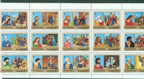 Fujeira-1970-Stations-of-the-Cross-Sheetlet-MUH-lot84425