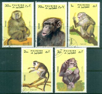 Fujeira-1971-Apes-Monkeys-CTO-lot77185